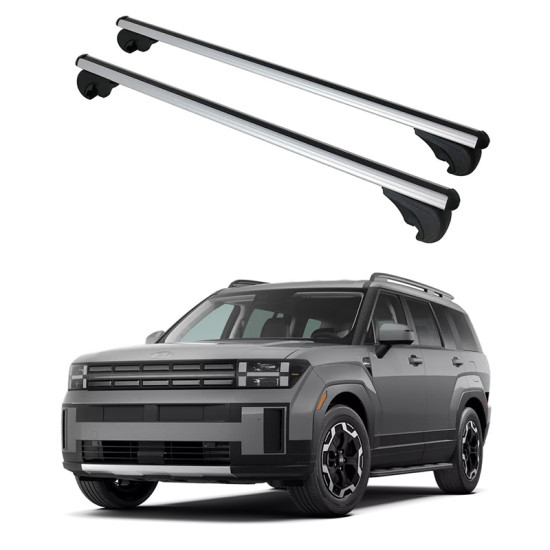 Багажник за Hyundai Santa Fe 5d (V/MX5 - railing) (2023-->) ALU REILING