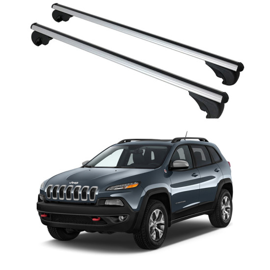 Багажник за Jeep Cherokee 5d (V/KL - railing) (2014-->) ALU REILING