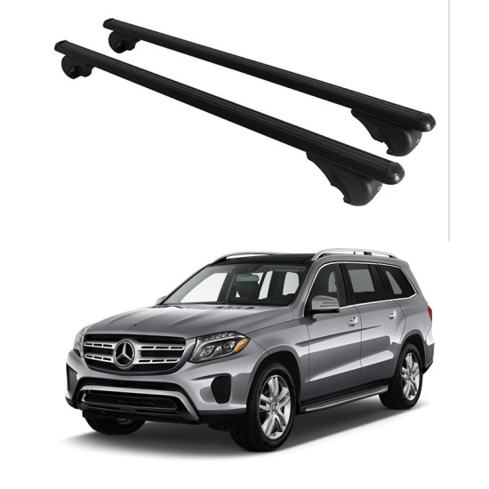 Багажник за Mercedes Clase GLS/GL (X166 - railing) (2012-2019) ALU REILING BLACK