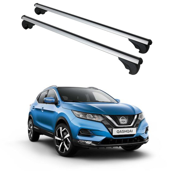 Багажник за Nissan Qashqai 5d (II/J11- railing) (2014-->2021) ALU REILING