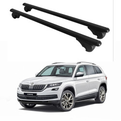 Багажник за Skoda Kodiaq 5d (railing) (2016-->2024) ALU REILING BLACK