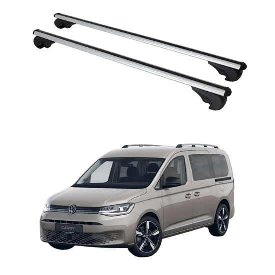 Багажник за Volkswagen Caddy (V - railing) (2020-->) ALU REILING
