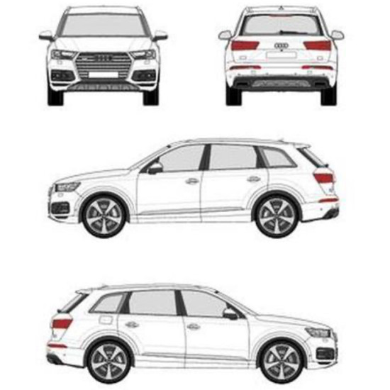 Багажник за Audi Q7 5d (II/4M - integrated railing) (2015-->) AERO BAR