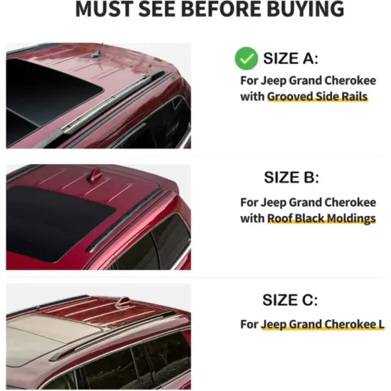 Багажник за Jeep Grand Cherokee 5d (WK2 SRT - Flush railing) (2011-->2022) AERO BAR