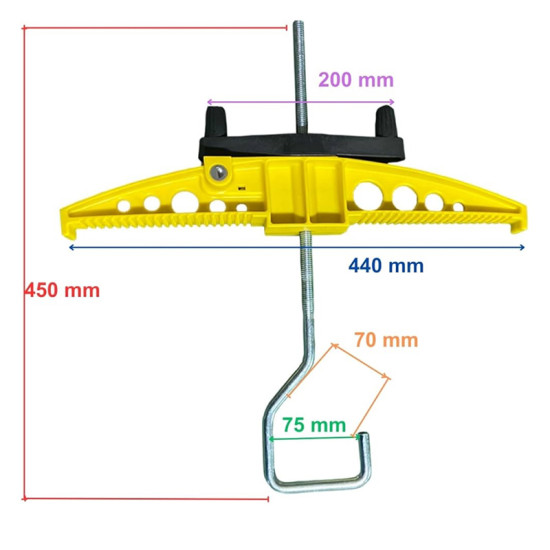 СКОБА ЗА МОНТАЖ НА СТЪЛБИ 2 БРОЯ LADDER CLAMP