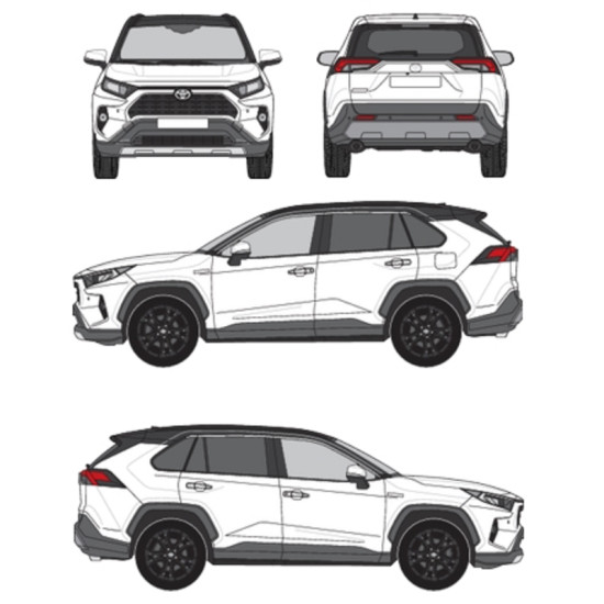 Багажник за Toyota RAV4 5d (V/XA50 - integrated railing) (2018-->) AERO BAR